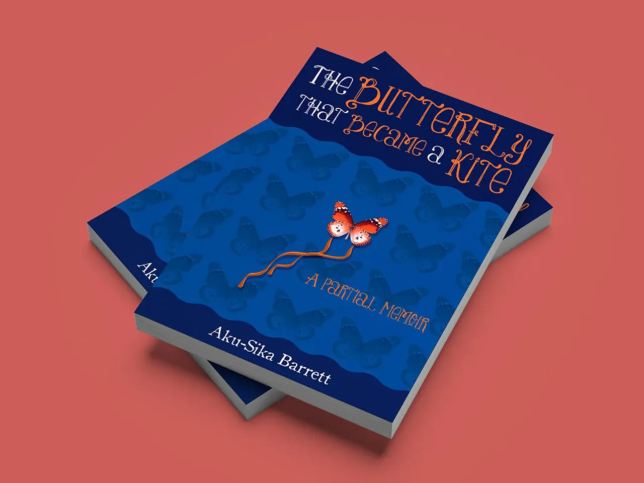 book mockup the butterfly kite memoir