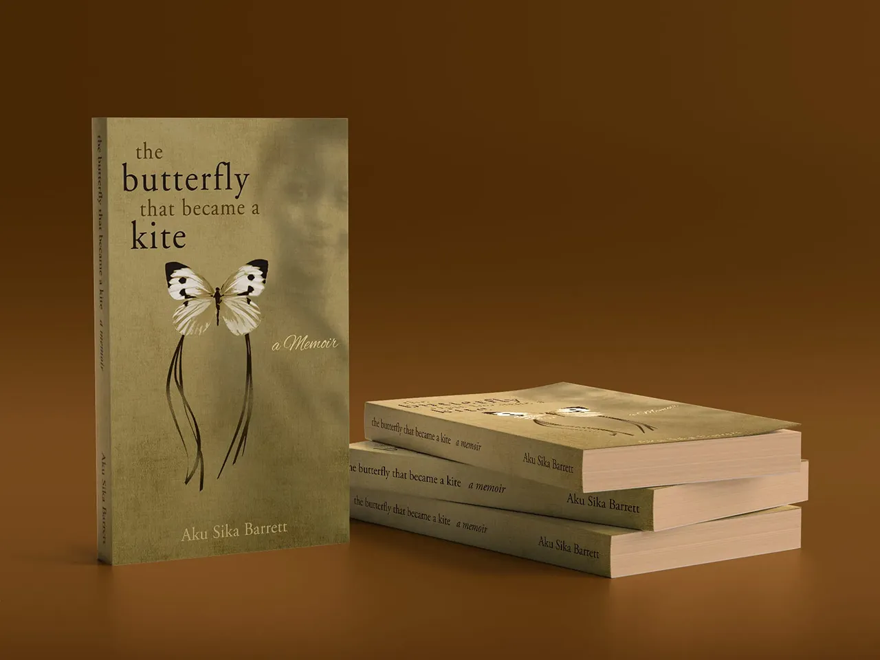 book mockup the butterfly kite memoir