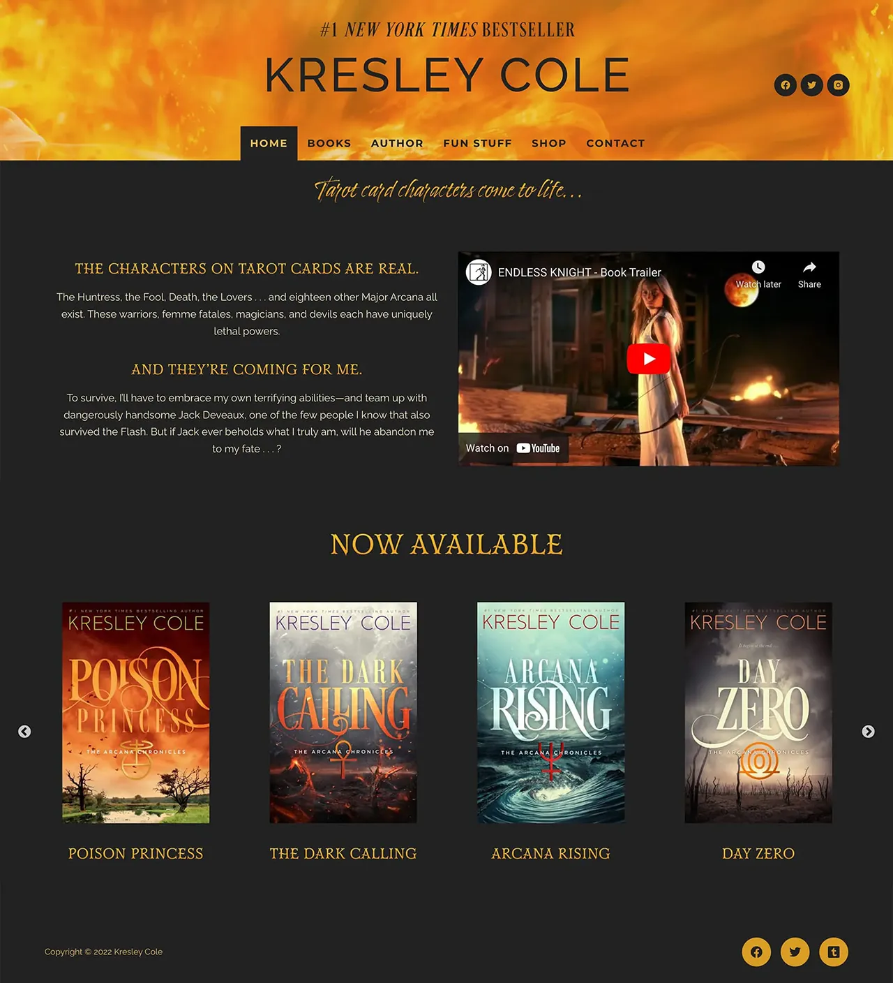 Kesley Cole website landing page